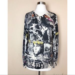 PRINTED ARTWORKS ROLLING STONE KNIT SWEATER Size S